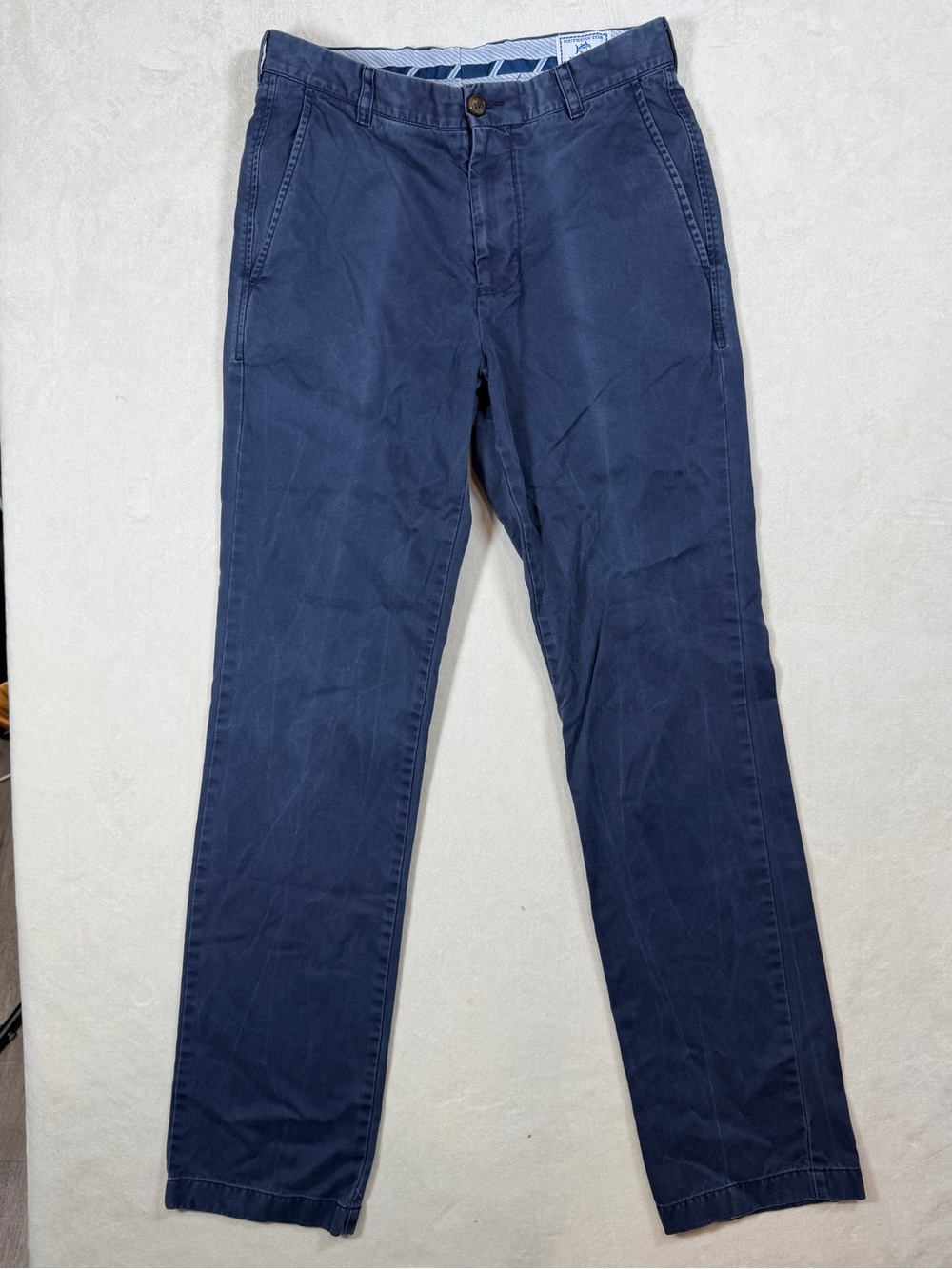 Southern Tide 30W 32L Navy Blue Classic Flat Front Chino Stretch Cotton Pants